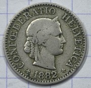01378 Szwajcaria 10 rappenow 1882