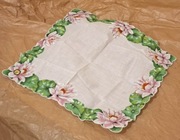 Serwetka biała bawełaniana lilie Peacock 30 x 30cm