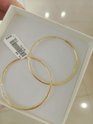 Kolczyki kółka pozłacane 4cm srebro 925