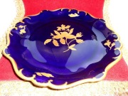 Porcelanowa patera Ilmenau- Złoto-Kobalt 30 cm