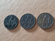 Polska, 3x 2 grosze 1923 , 1938 , 1939 II RP stan