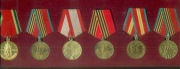Odznaczenia - Rosja. Zbiór 6 sztuk odznaczeń razem z paletą.