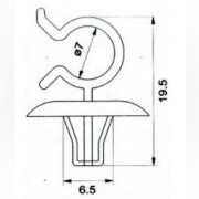Spinka pokrywy silnika Peugeot