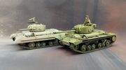 Wykonane Valentine Mk.Ill oraz Mk.Xl, 1/56 Rubicon Model 