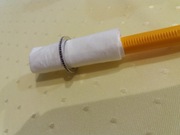 srebrna obrączka fi 16,5 niebieski