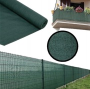 Siatka cieniująca 1,5x25m mata osłonowa zielona balkon na ogrodzenie osłona
