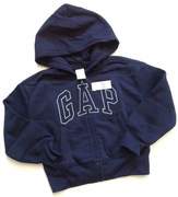 GAP granatowa bluza z logo błyszcząca nitka 8 9 lat
