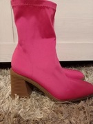 Botki kozaczki różowe damskie r. 40