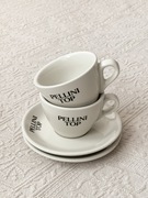 Pellini Top filiżanki ze spodkami porcelana beżowy 160 ml