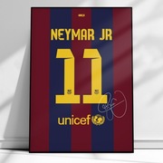 Plakat na ścianę A3 w ramce Neymar FC Barcelona 14/15