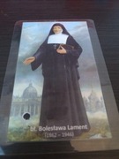 Obrazek z relikwią 2 stopnia bł.Bolesławy Lament