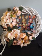 Uroczy Wiosenno-wielkanocny wianek na drzwi 