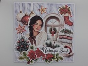 Kartka okolicznościowa na Boże Narodzenie rękodzieło 