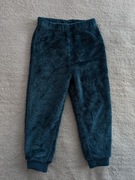 Zielone pluszowe spodnie dresowe dresy w dinozaury Nutmeg 98 - 104