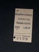Magnes Bilet Manieczki - Posen Hbf