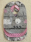 Śliniaki bawełniane z ceratką. ZESTAW