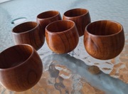 Drewniane chinskie czarki do herbaty