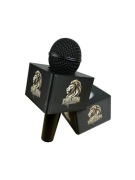 Kostka mikrofonowa, reporterska z nadrukiem logo, nakładka na mikrofon