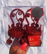 Krzesełka 2szt Dekoracje Boże Narodzenie na stół,  na solniczkę, kieliszki