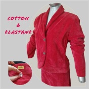 Elegancki jednorzędowy dopasowany żakiet sztruks – klasyka z charakterem