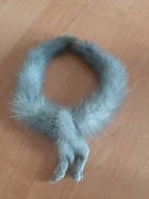 Naszyjnik futro z norki norek z łapkami