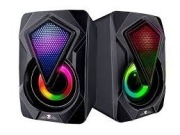 No Fear Wired Gaming Speakers USB Set Of 2 Pieces Black 18W