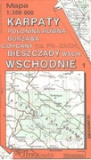 Karpaty Bieszczady Gorgany - mapa 1:300 000