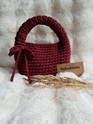 Torebka bordowa/ winny ręcznie robiona ,wesele impreza  okazja vintage 