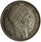 Srebrna moneta 20 franków 1933 srebro