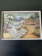 Stary jedwabny Chiński pejzaż