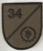 Naszywka 34 WOG z Rzeszowa  na mundur polowy.