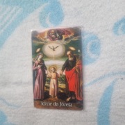 Obrazek-relikwia z modlitwą do św.Józefa jak na zdjęciu.