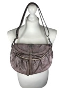 Skórzana torebka Aridza Bross, skóra naturalna, brąz taupe