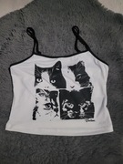 Koszulka na ramiączkach koty 36,S cats kitty top