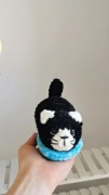 Kotek na szydełku handmade, dekoracja