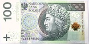 100 zł 2012r AB nr 6479503 banknot kolekcjonerski