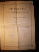 ŚWIADECTWO UK.PRZESZKOLENIA POLITYCZNEGO 1948