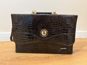 Torebka vintage z eko skóry krokodyla