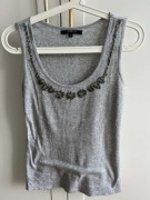 Bluzka damska Tank top na ramiączka szary prążkowany RESERVED r. 36 S