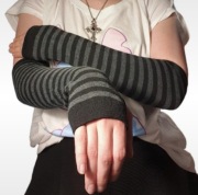 Rękawiczki w paski bez palców