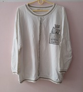 Wyprzedaż Bluzka biała z kotami roz.xl/xxl wymiary opis