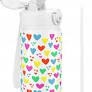 Butelka Do Picia Dla Dzieci Na Gorące i Zimne Napoje Biała w Serca 550ml