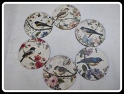 Podstawki pod kubki ptaszki NOWE 6 sztuk komplet