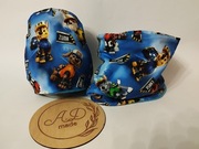 Komplet czapka komin wiosenny bawełniany Psi Patrol Chase Zuma Ruble