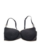 Czarny stanik biustonosz kropki 75A H&M pushup