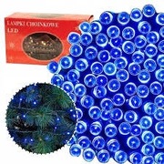 LAMPKI CHOINKOWE ŚWIATEŁKA ZEWNĘTRZNE WEWNĘTRZNE 200 LED NIEBIESKIE MOCNE