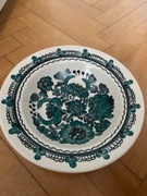 Zielony talerz dekoracyjny vintage