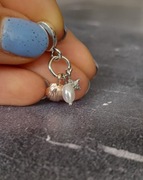 Charms potrójny muszelka, rozgwiazda, perła, koralik, stal i szkło