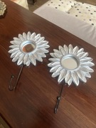 Wieszaki słońce kwiat srebro średnica 14 cm