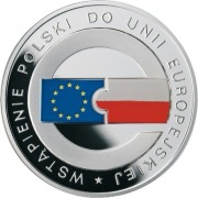 Moneta 10 zł Wstąpienie Polski do Unii Europejskiej